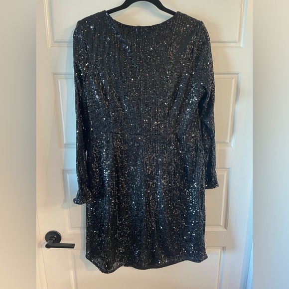 City Chic black sequin razzle dress - Picture 4 of 4
